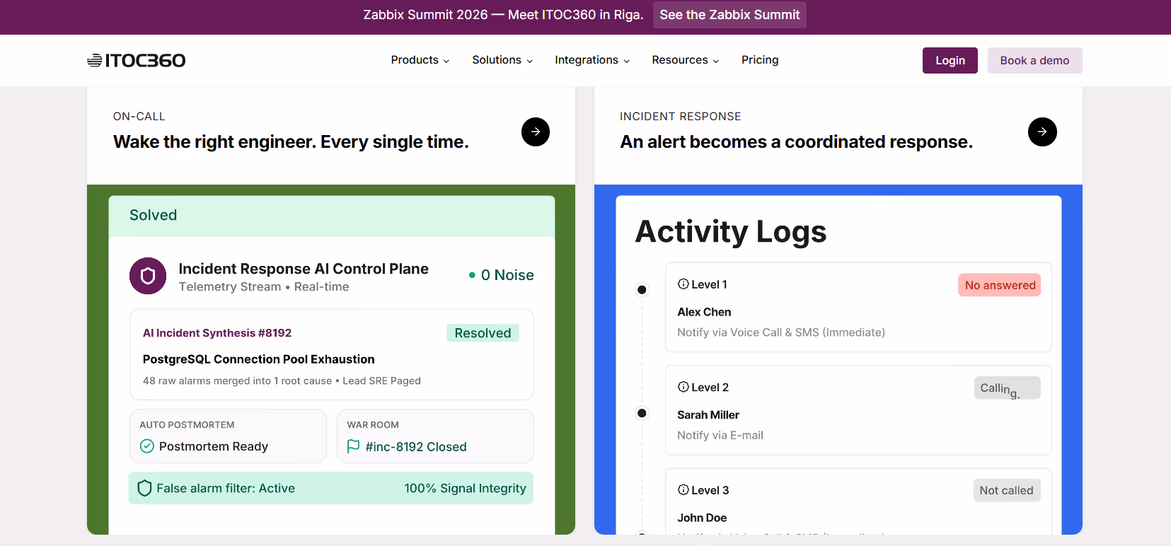 AI-first incident management software I ITOC360