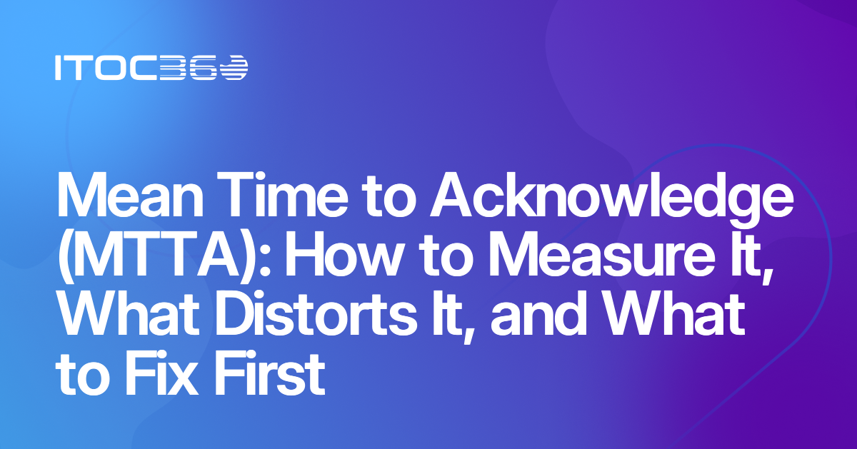 Mean Time to Acknowledge (MTTA): How to Measure It, What Distorts It, and What to Fix First