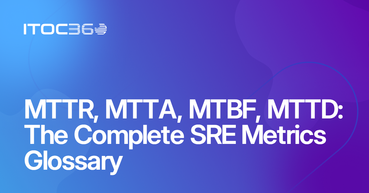 MTTR, MTTA, MTBF, MTTD: The Complete SRE Metrics Glossary