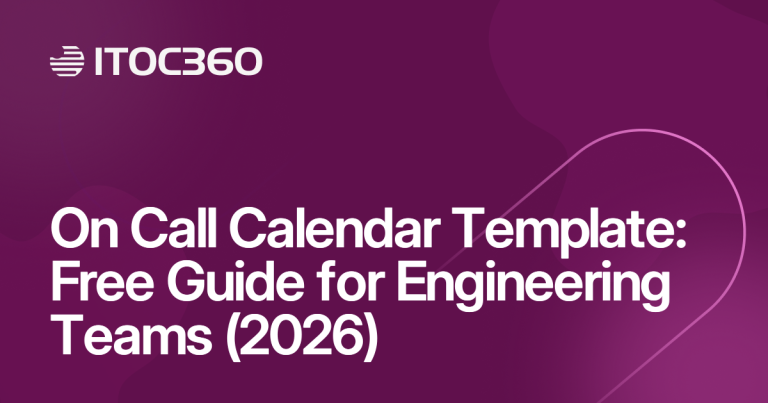 on-call calendar template for engineering teams — monthly shift view with primary and secondary coverage